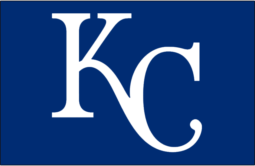 Kansas City Royals Cap Logo (2002-Pres) - KC in white on blue background SportsLogos.Net