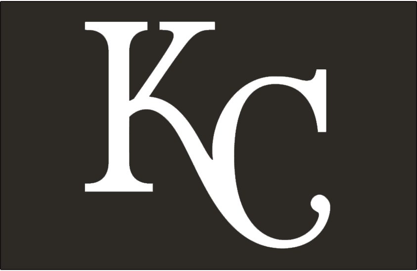 Kansas City Royals Logo Cap Logo (2002-2005) - KC in white on black, worn on the Kansas City Royals road cap from 2002 until 2005 SportsLogos.Net Kansas City Royals Logo Cap Logo (2002-2005) - KC in white on black, worn on the Kansas City Royals road cap from 2002 until 2005 SportsLogos.Net