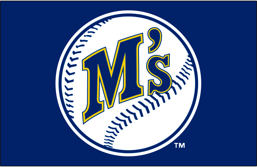 Seattle Mariners Logo Primary Dark Logo (1987-1992) - Seattle Mariners primary Ms logo on royal blue SportsLogos.Net Seattle Mariners Logo Primary Dark Logo (1987-1992) - Seattle Mariners primary Ms logo on royal blue SportsLogos.Net