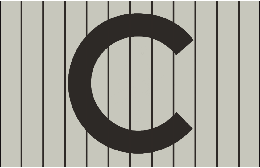 Chicago Cubs Logo Cap Logo (1908-1910) - A navy blue C on grey with blue pinstripes, worn on the Chicago Cubs road cap from 1908-10 SportsLogos.Net Chicago Cubs Logo Cap Logo (1908-1910) - A navy blue C on grey with blue pinstripes, worn on the Chicago Cubs road cap from 1908-10 SportsLogos.Net