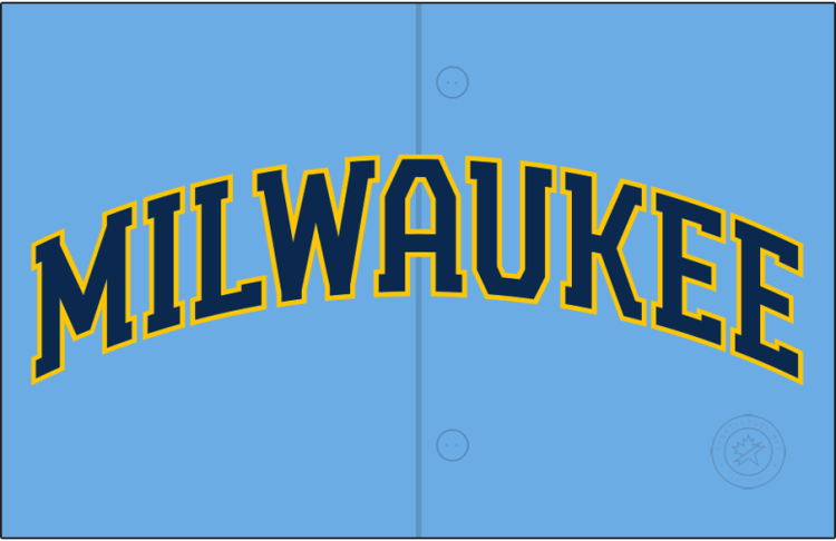 Milwaukee Brewers Logo Jersey Logo (2026-Pres) - The Milwaukee Brewers powder blue road jersey logo features 