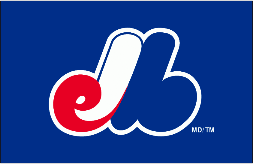 Montreal Expos Logo Cap Logo (1992-2004) - eMb with a white outline on blue SportsLogos.Net Montreal Expos Logo Cap Logo (1992-2004) - eMb with a white outline on blue SportsLogos.Net