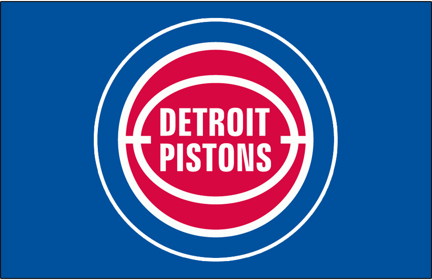 Detroit Pistons Logo Primary Dark Logo (1979/80-1995/96) - Detroit Pistons logo on blue SportsLogos.Net Detroit Pistons Logo Primary Dark Logo (1979/80-1995/96) - Detroit Pistons logo on blue SportsLogos.Net
