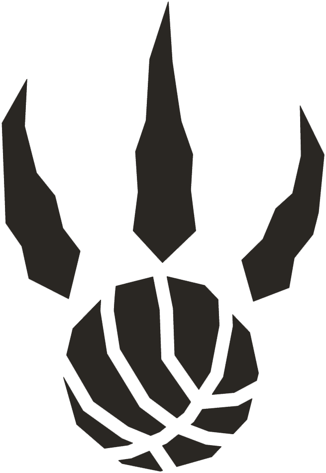 Toronto Raptors Logo Alternate Logo (1995/96-2010/11) - A black raptor paw print with basketball seams SportsLogos.Net Toronto Raptors Logo Alternate Logo (1995/96-2010/11) - A black raptor paw print with basketball seams SportsLogos.Net