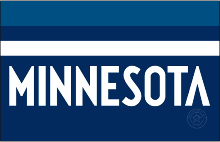 Minnesota Timberwolves Logo Jersey Logo (2017/18-Pres) - The Minnesota Timberwolves Icon Edition jersey wordmark shows  Minnesota Timberwolves Logo Jersey Logo (2017/18-Pres) - The Minnesota Timberwolves Icon Edition jersey wordmark shows
