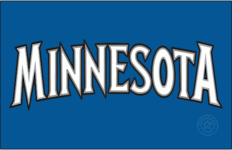 Minnesota Timberwolves Logo Jersey Logo (2008/09-2016/17) - The Minnesota Timberwolves road jersey logo used from 2008-09 to 2016-17 featured 