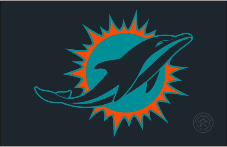 Miami Dolphins Logo Helmet Logo (2025-Pres) - The Miami Dolphins 