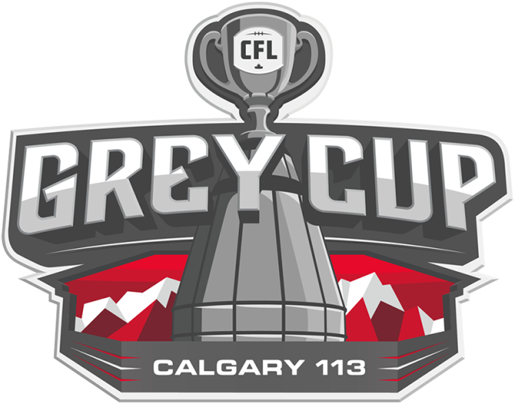  Grey Cup Logo Primary Logo (2026) - The 113th Grey Cup logo continues the templated look first used by the CFL in 2023. It features a depiction of the Grey Cup with the CFL league logo at the top, 