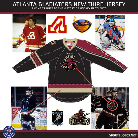 Gwinnett Gladiators unveil jerseys honoring Atlanta Flames