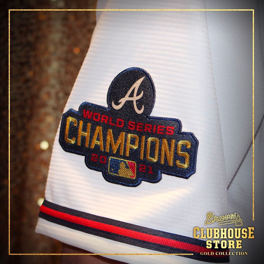 World Champion Braves Unveil Gold Caps, Jerseys for Opening Day