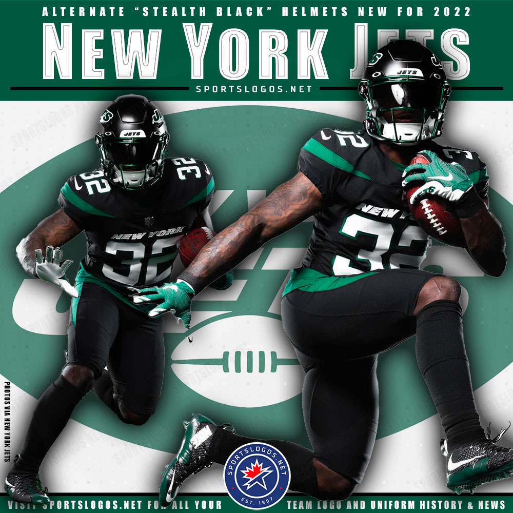 Jets to wear black alternate helmets in three games during 2022 season