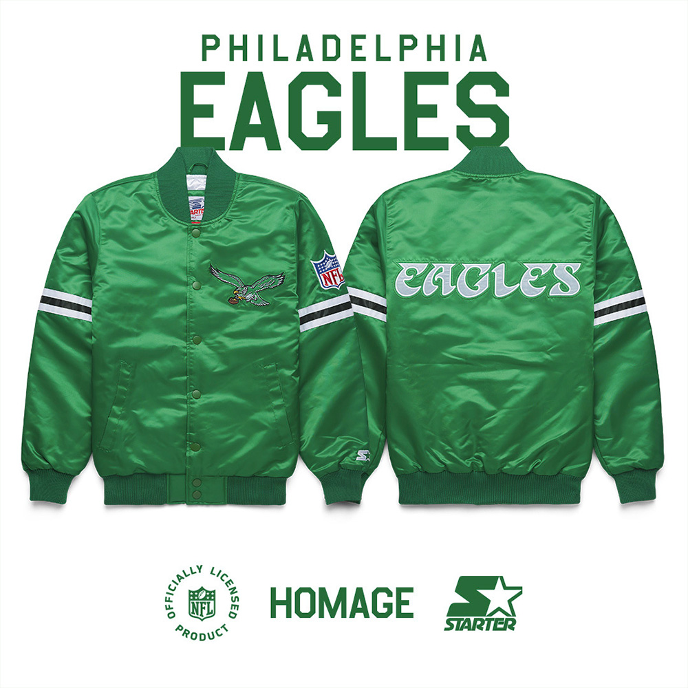 Many of the designs in Homage’s satin Starter line feature retro team