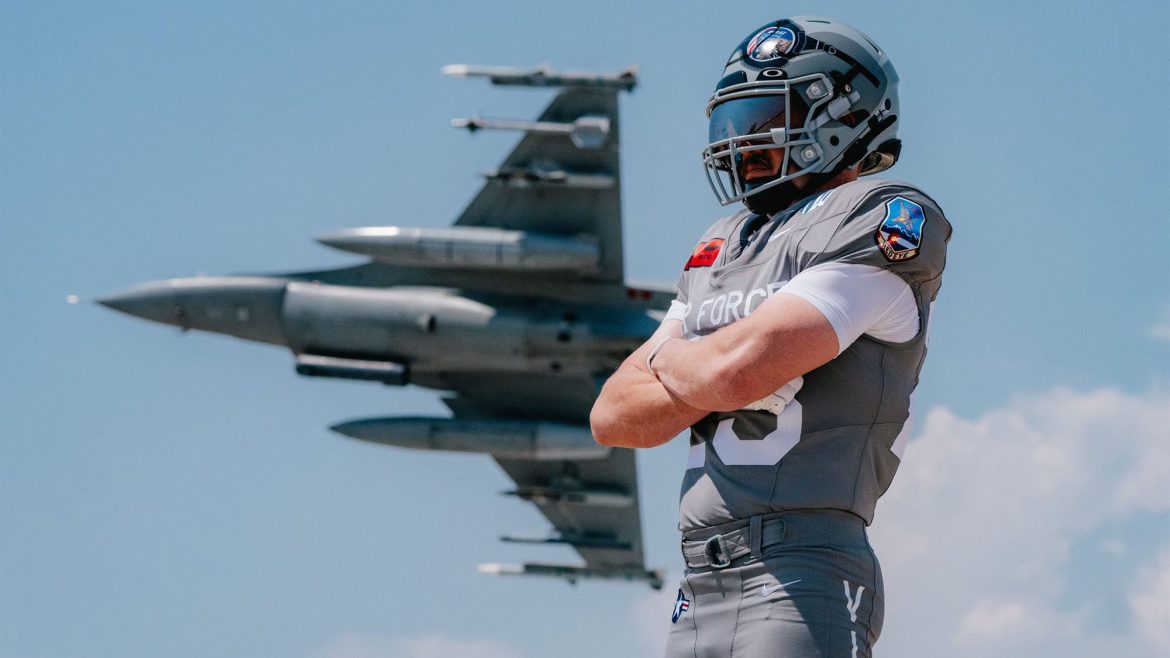 Air Force Honors F-16 Fighting Falcon With 2025 Air Power Legacy Series Football Uniforms