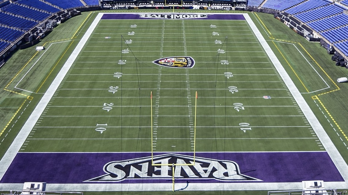 Baltimore Ravens To Kick Off 30th Season Celebration With Throwback End Zones On Sunday