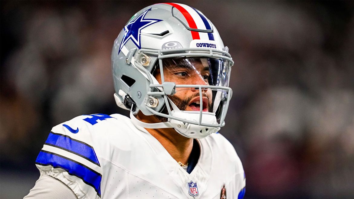 Why Do The Dallas Cowboys Have A Red Stripe On Their Helmets On Monday Night Football?