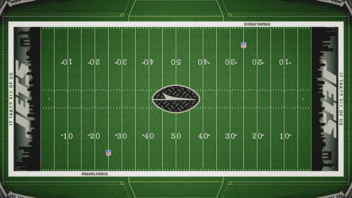 New York Jets Unveil Gotham City-Inspired “Rivalries” Field Design