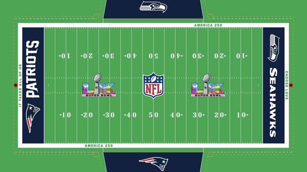 NFL Reveals Field Design For Super Bowl LX Between New England Patriots, Seattle Seahawks